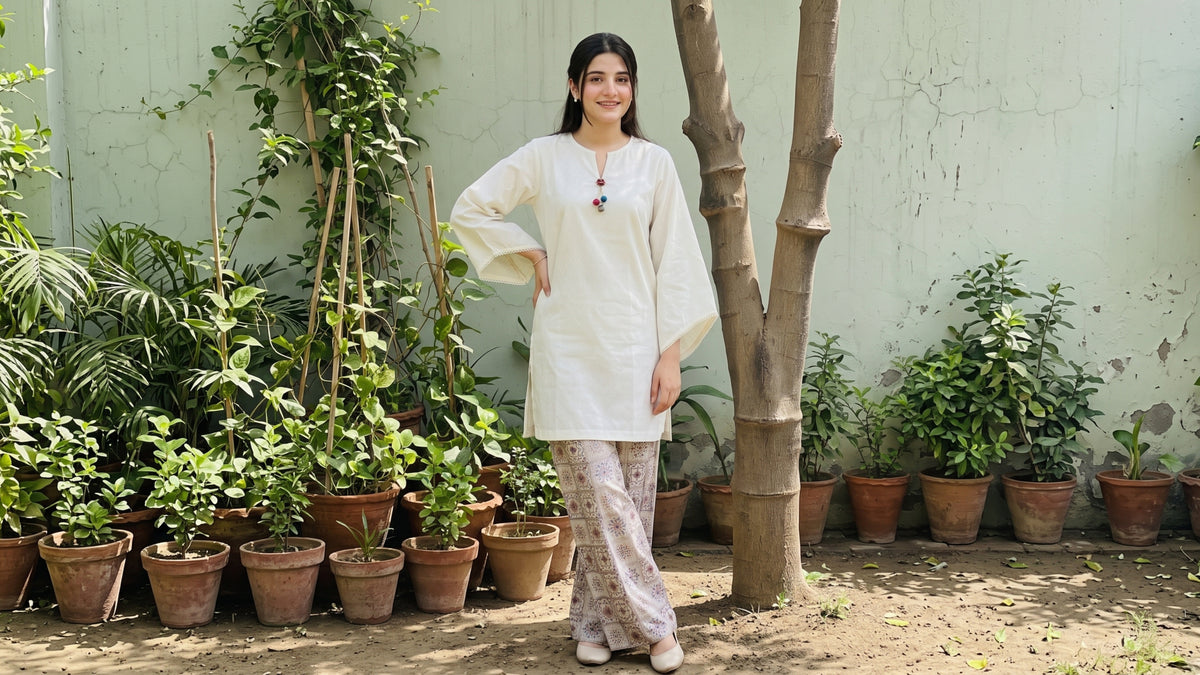 AFSANE 2pcs Stitched Emb Cotton [D-4490]
