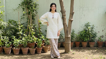 AFSANE 2pcs Stitched Emb Cotton [D-4490]