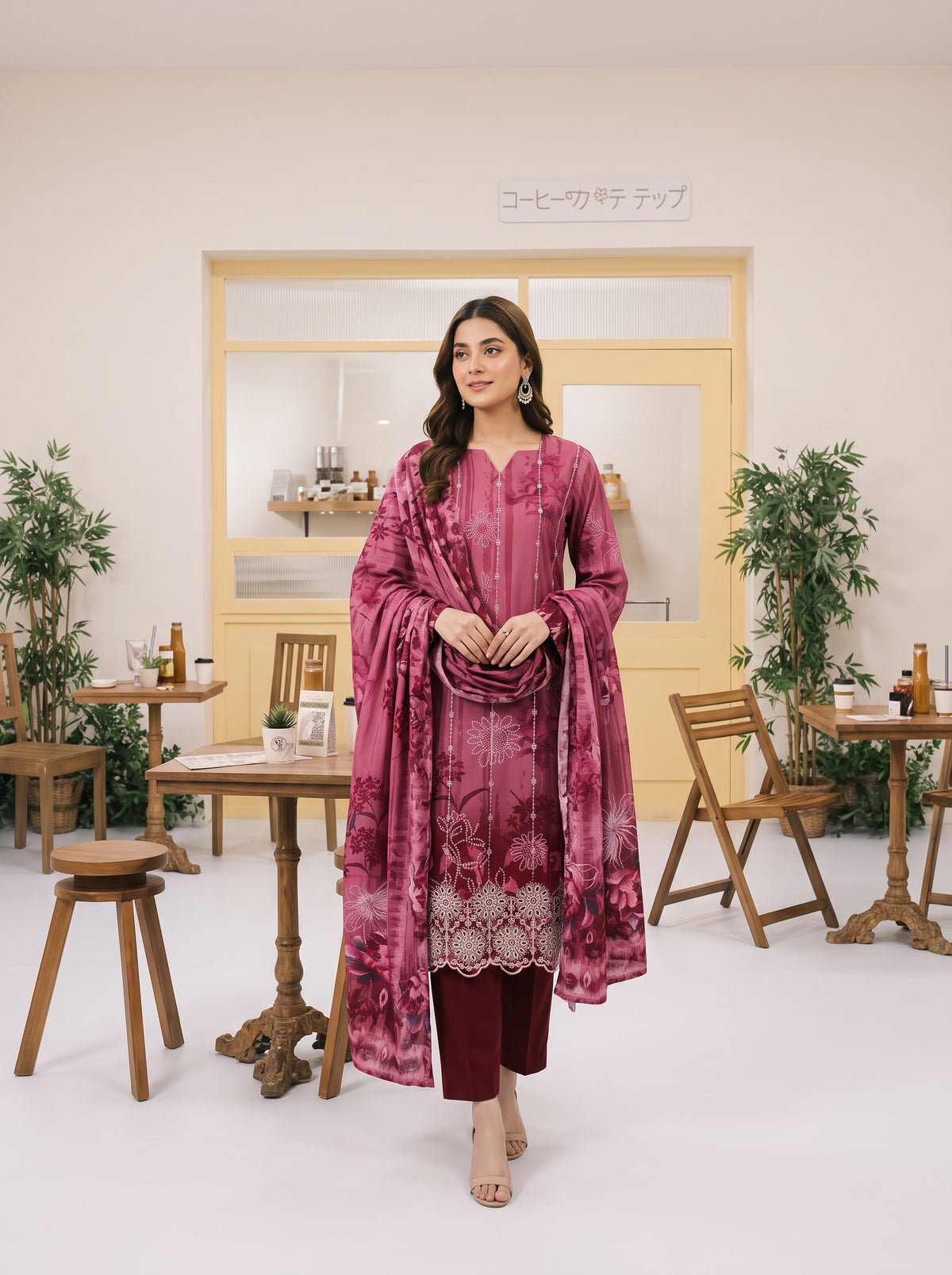 MIRAAS 3pcs Un-Stitched Emb Printed Staple [D-5930]