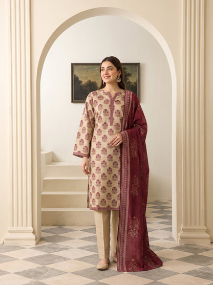 MAHRUKH 3pcs Stitched Printed Khaddar [D-6149]