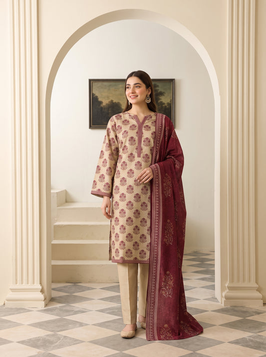 MAHRUKH 3pcs Stitched Printed Khaddar [D-6149]