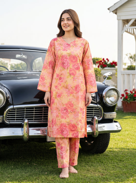 AURYN V-3 2pcs Stitched Printed Lawn [D-3216]