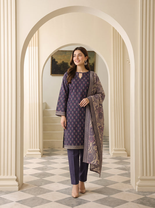 MAHRUKH 3pcs Stitched Printed Khaddar [D-6144]