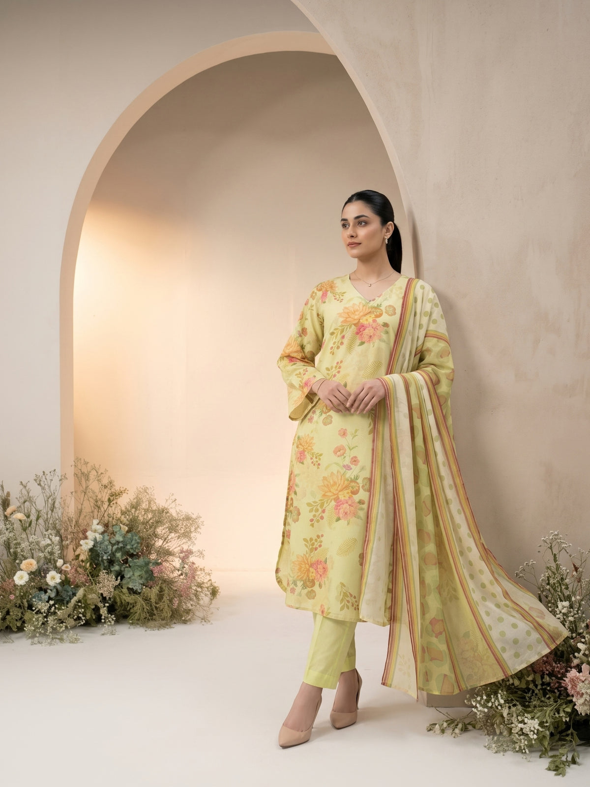 ZEBA 3pcs Un-Stitched Printed Staple [D-6657]