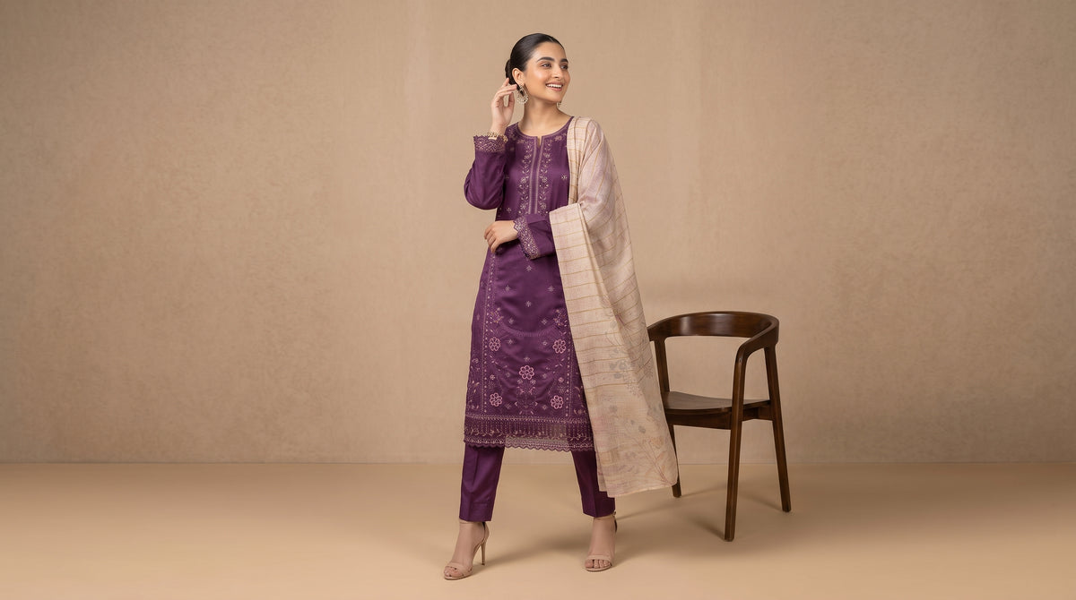 AMAYA 3pcs Un-Stitched Emb Viscose [D-5257]