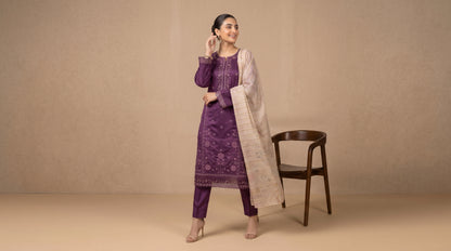 AMAYA 3pcs Un-Stitched Emb Viscose [D-5257]