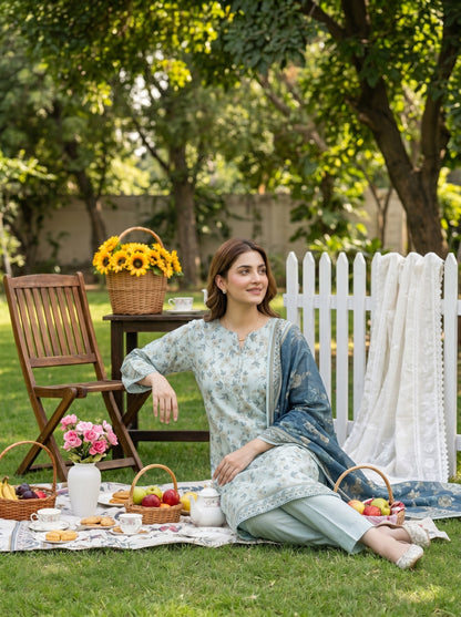 Mirage Stitched Digital Printed Lawn [D-4168]