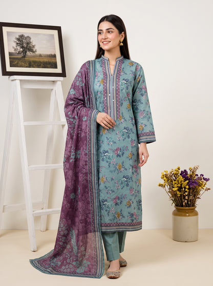 LAVINIA 3pcs Un-Stitched Printed Lawn [D-01]