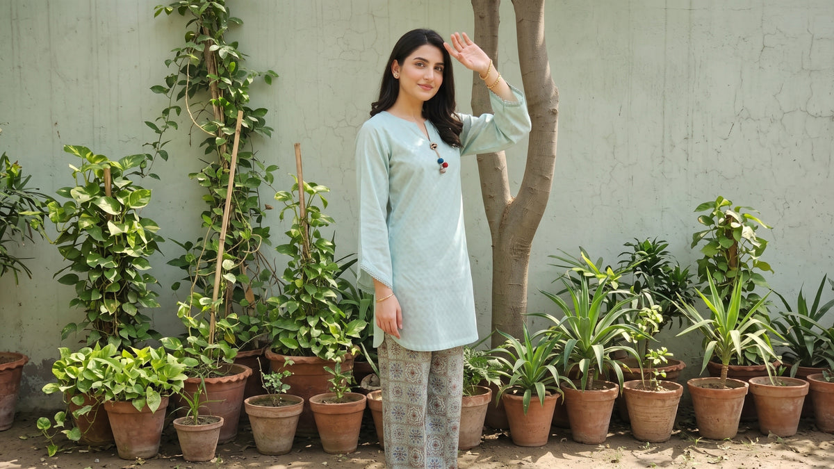 AFSANE 2pcs Stitched Emb Cotton [D-4488]