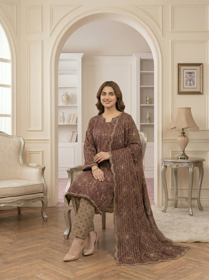 MARIUM 3pcs Un-Stitched Emb Printed Lawn [D-4145]