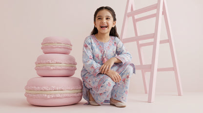 Mini Me 2pcs Stitched Emb Cotton [D-5019]