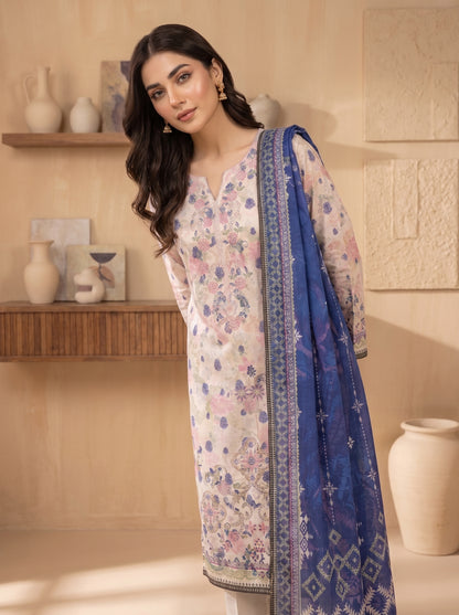 DESIR 3pcs Un-Stitched Emb Printed Staple [D-5892]