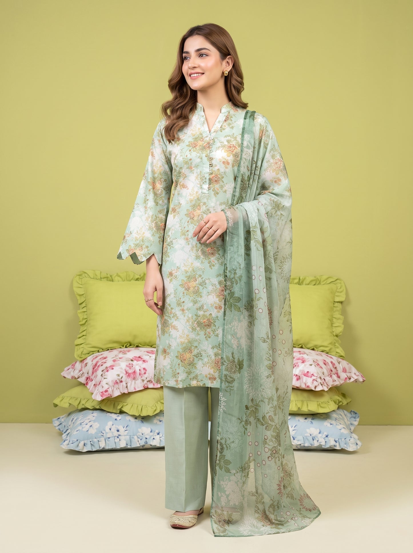 KHOYA 3pcs Un-Stitched Printed Lawn [D-5430]