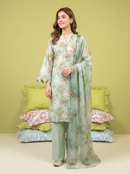 KHOYA 3pcs Un-Stitched Printed Lawn [D-5430]