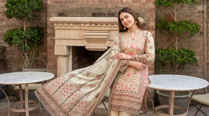 AYEZAH 3pcs Un-Stitched Print Viscose [D-06]
