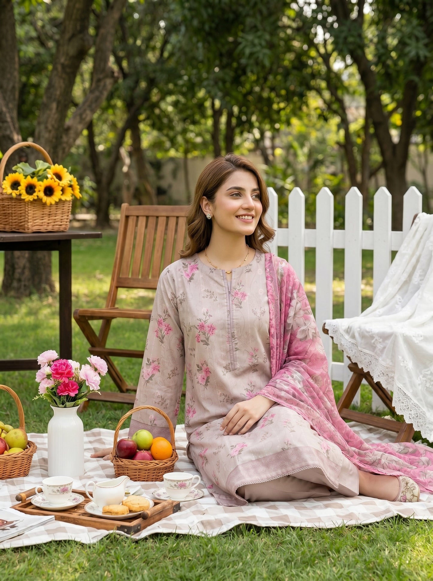 Mirage Stitched Digital Printed Lawn [D-4171]