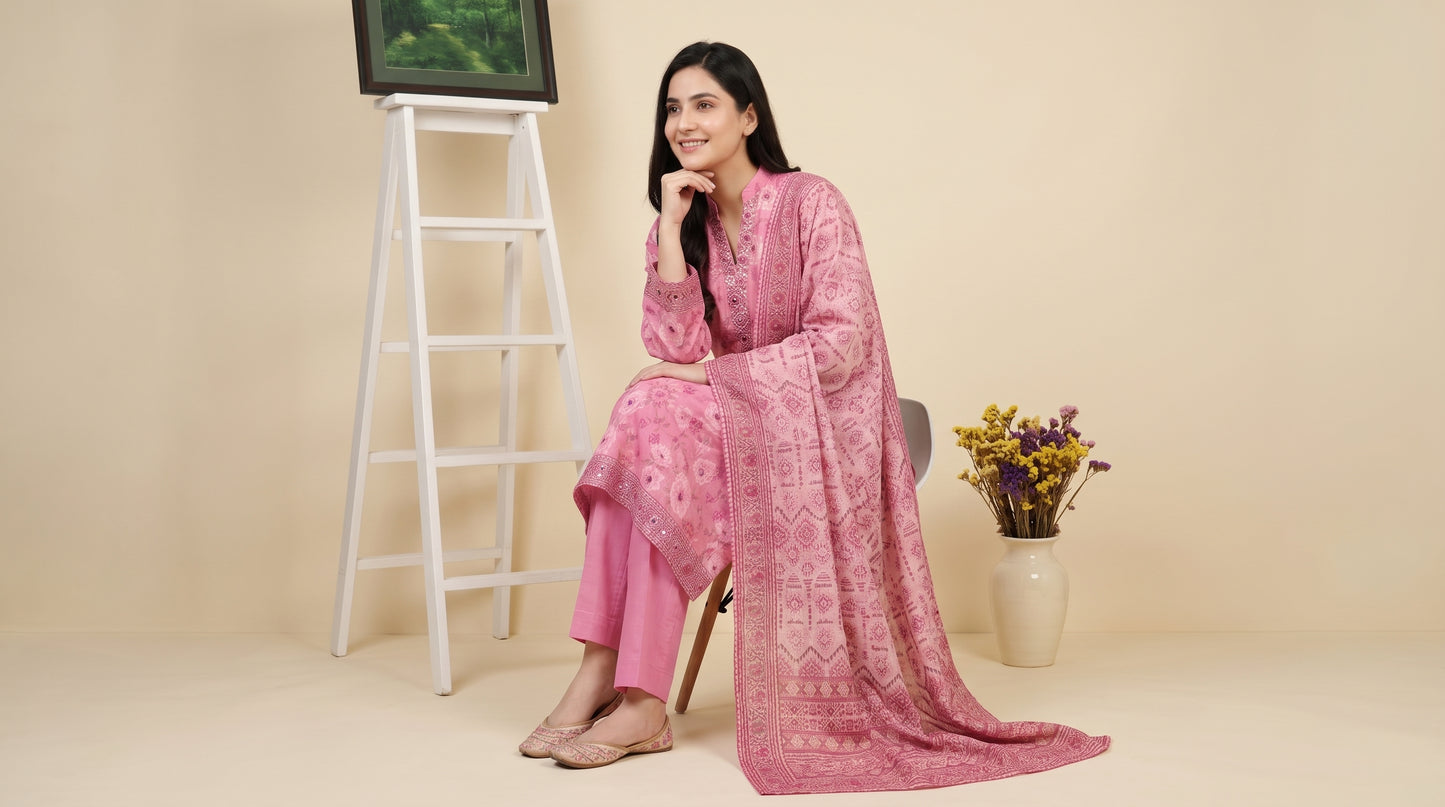LAVINIA 3pcs Un-Stitched Printed Lawn [D-09]
