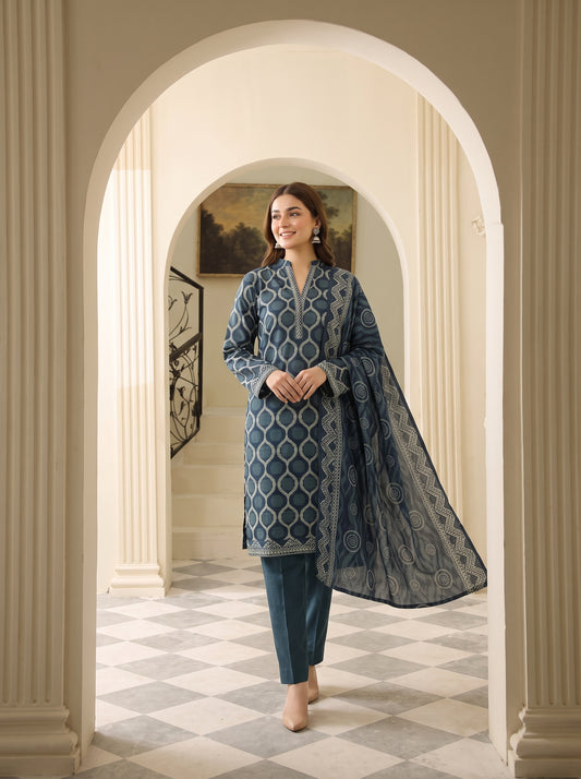 MAHRUKH 3pcs Stitched Printed Khaddar [D-6150]