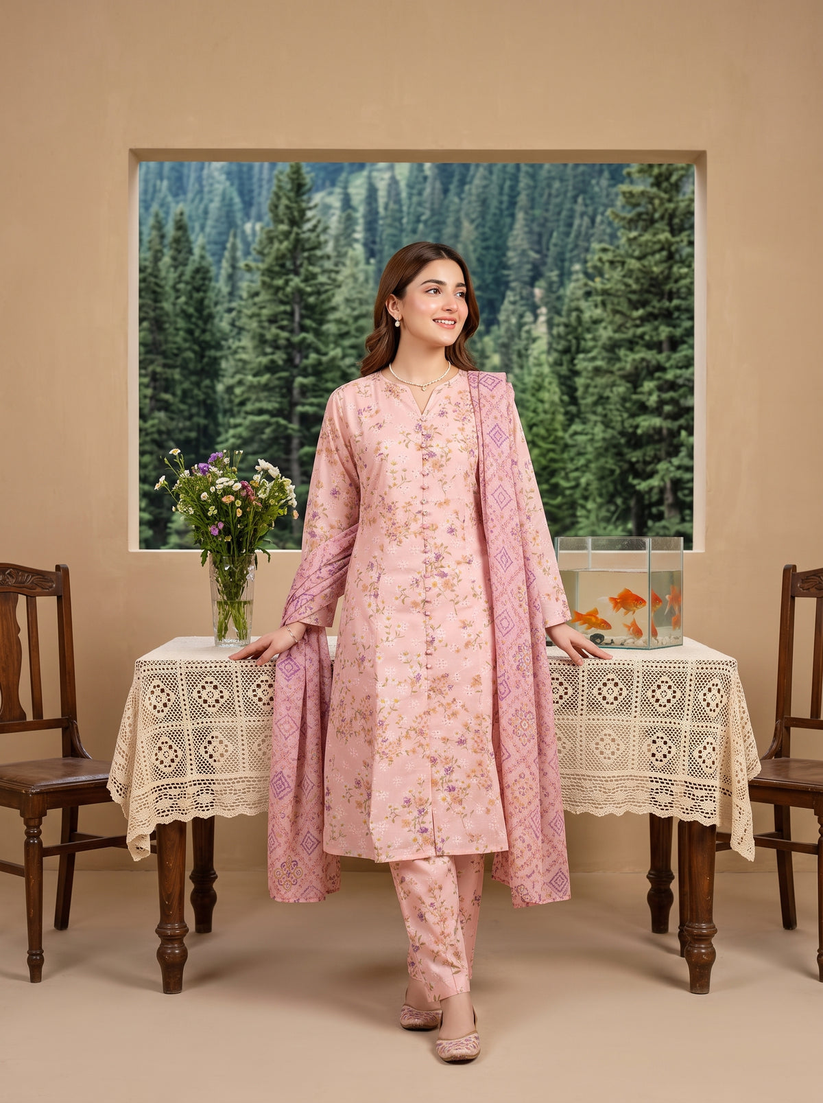 HAYAL V1 Stitched Emb Printed Lawn [D-4526]