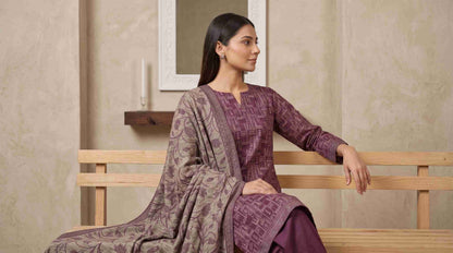 INAYA 3pcs Stitched Printed Lawn [D-5124]