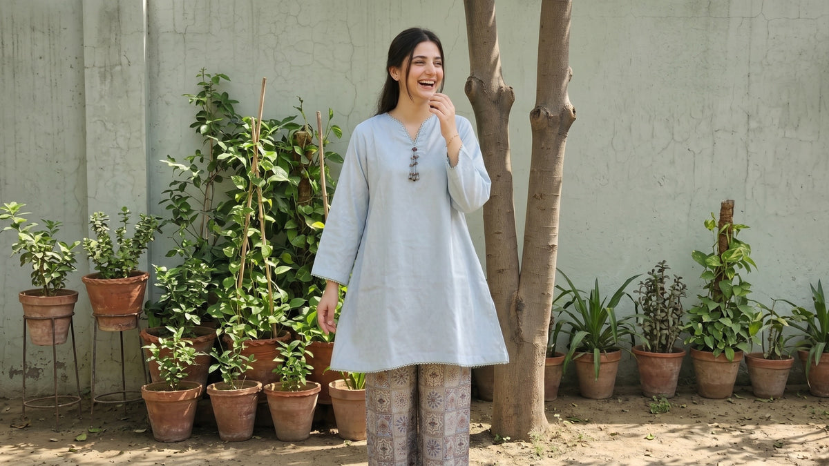 AFSANE 2pcs Stitched Emb Cotton [D-4486]