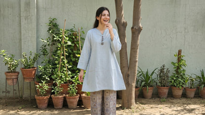 AFSANE 2pcs Stitched Emb Cotton [D-4486]