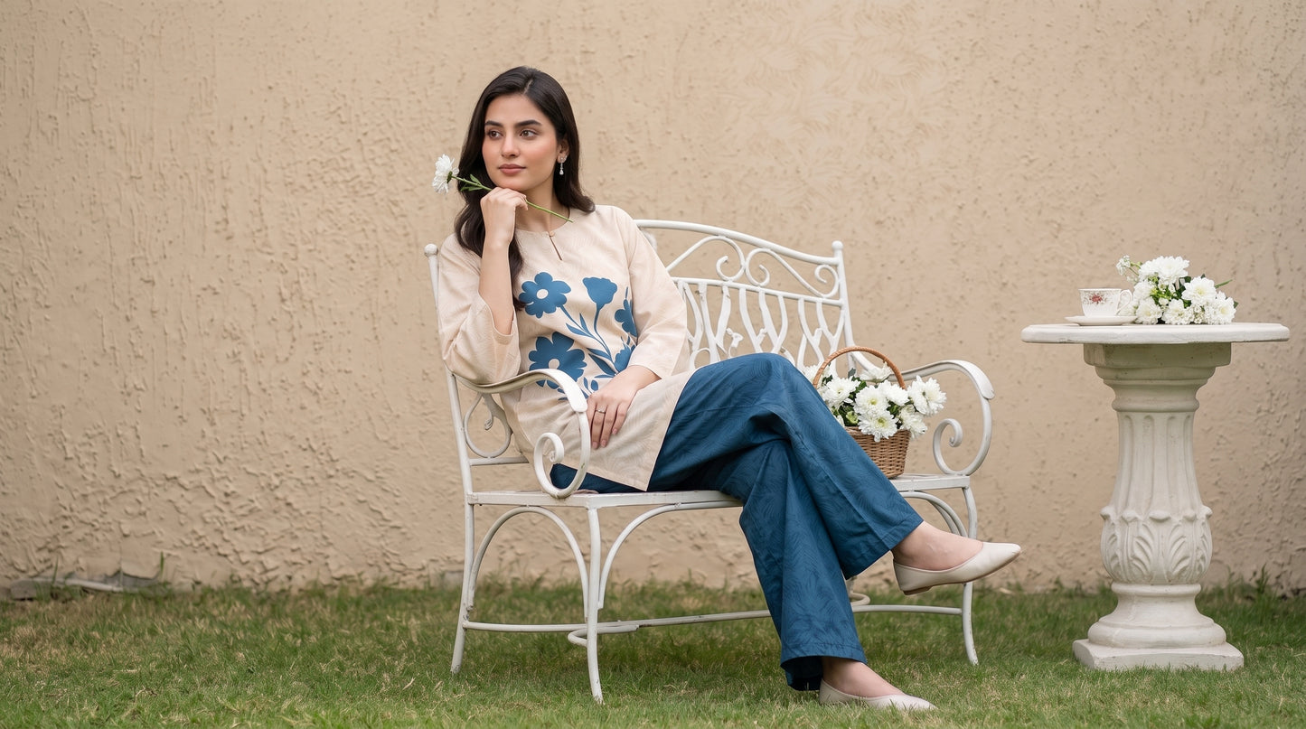 Emaan 2pcs Stitched Printed Crepe [D-4097]