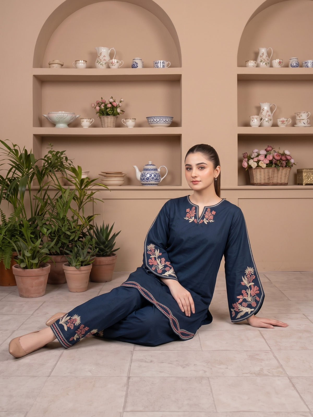 ZAIRE 2pcs Stitched Emb Cotton [D-4978]