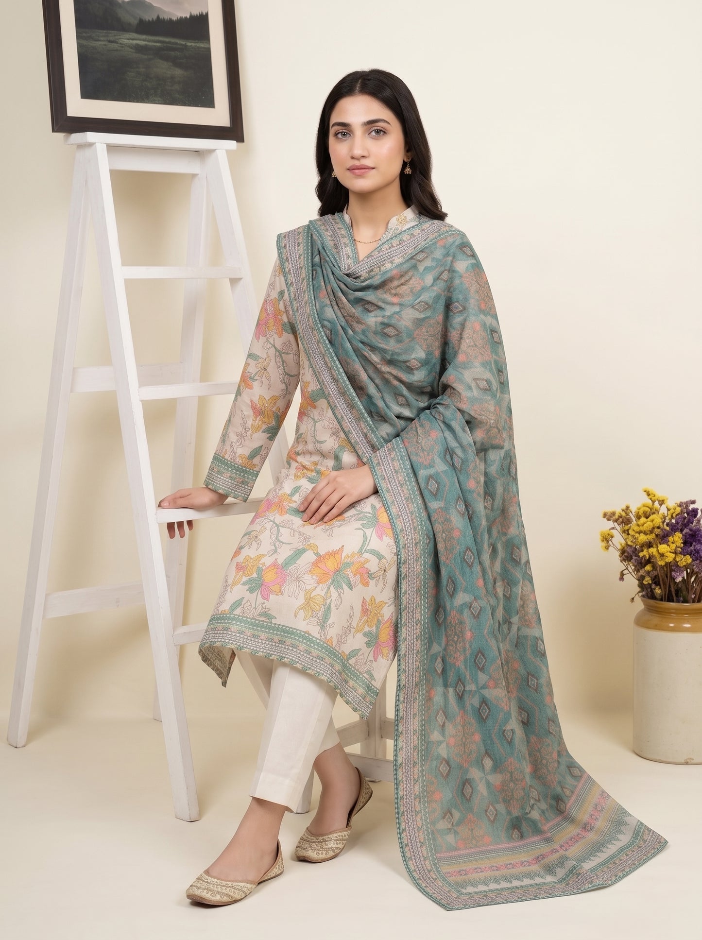 LAVINIA 3pcs Un-Stitched Printed Lawn [D-02]