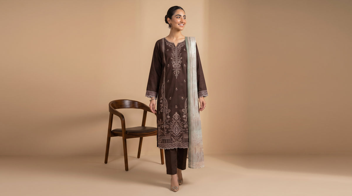 AMAYA 3pcs Un-Stitched Emb Viscose [D-5256]
