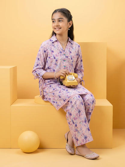 LITTLE TWIRLS 2pcs Stitched Printed Cotton [D-5599]