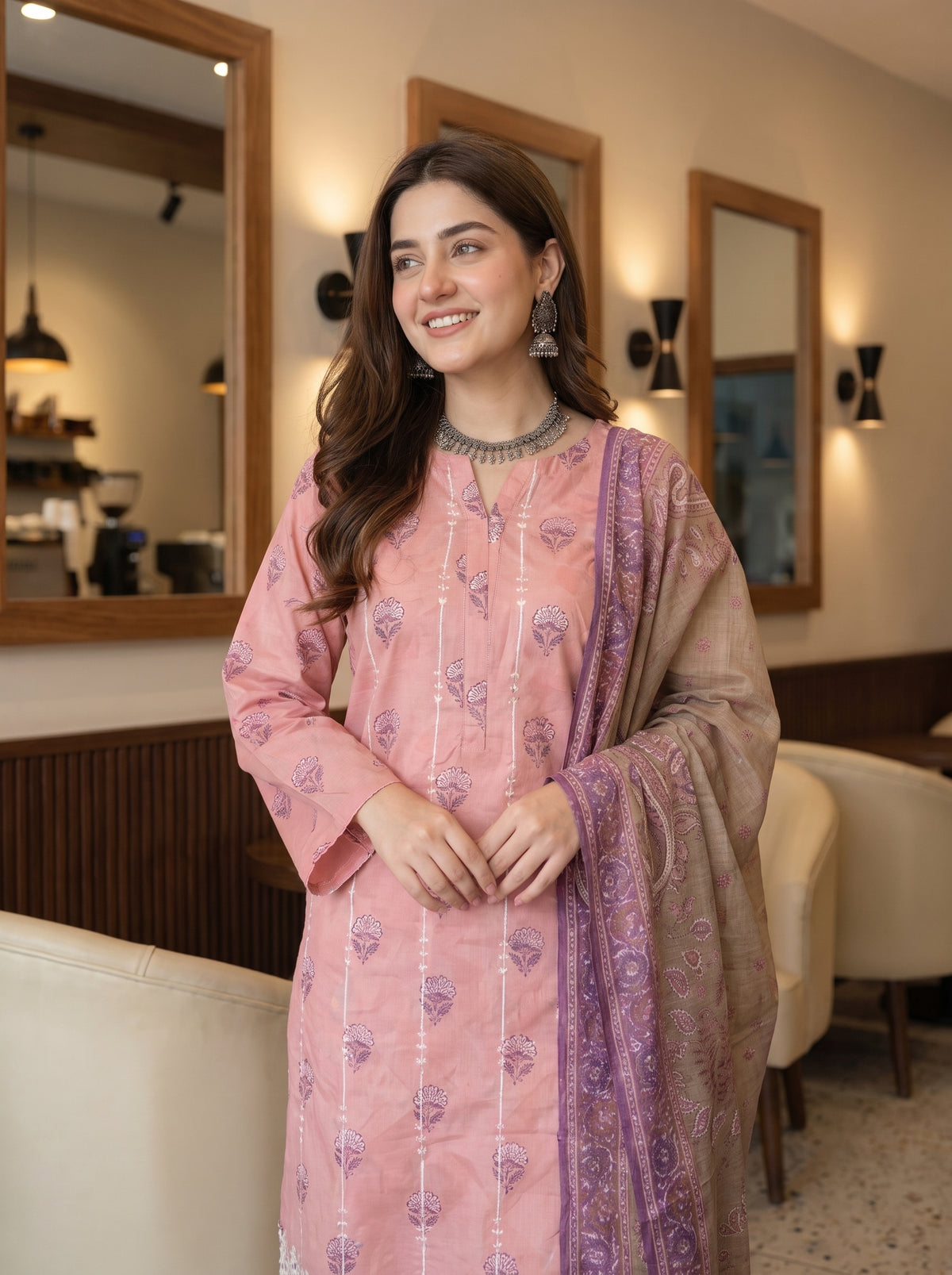 ZAINA 3pcs Un-Stitched Emb Printed Cotton [D-5953]