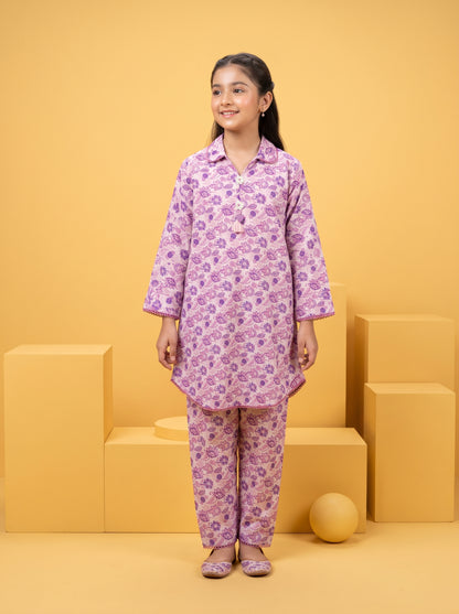 LITTLE TWIRLS 2pcs Stitched Printed Cotton [D-5502]