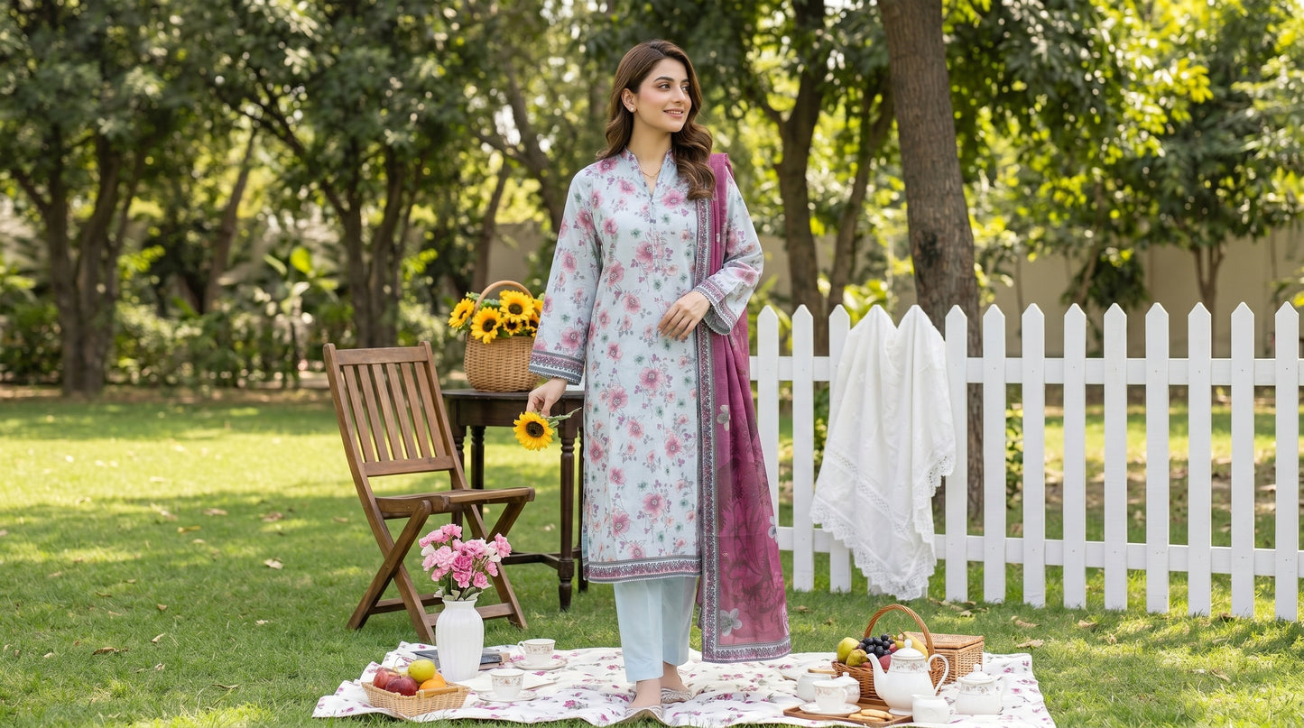 Mirage Stitched Digital Printed Lawn [D-4175]
