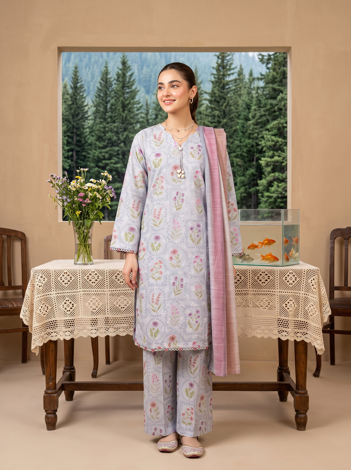HAYAL V1 Stitched Emb Printed Lawn [D-4517]
