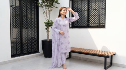 NEHAL 3pcs Un-Stitched Emb LAWN [D-4835]