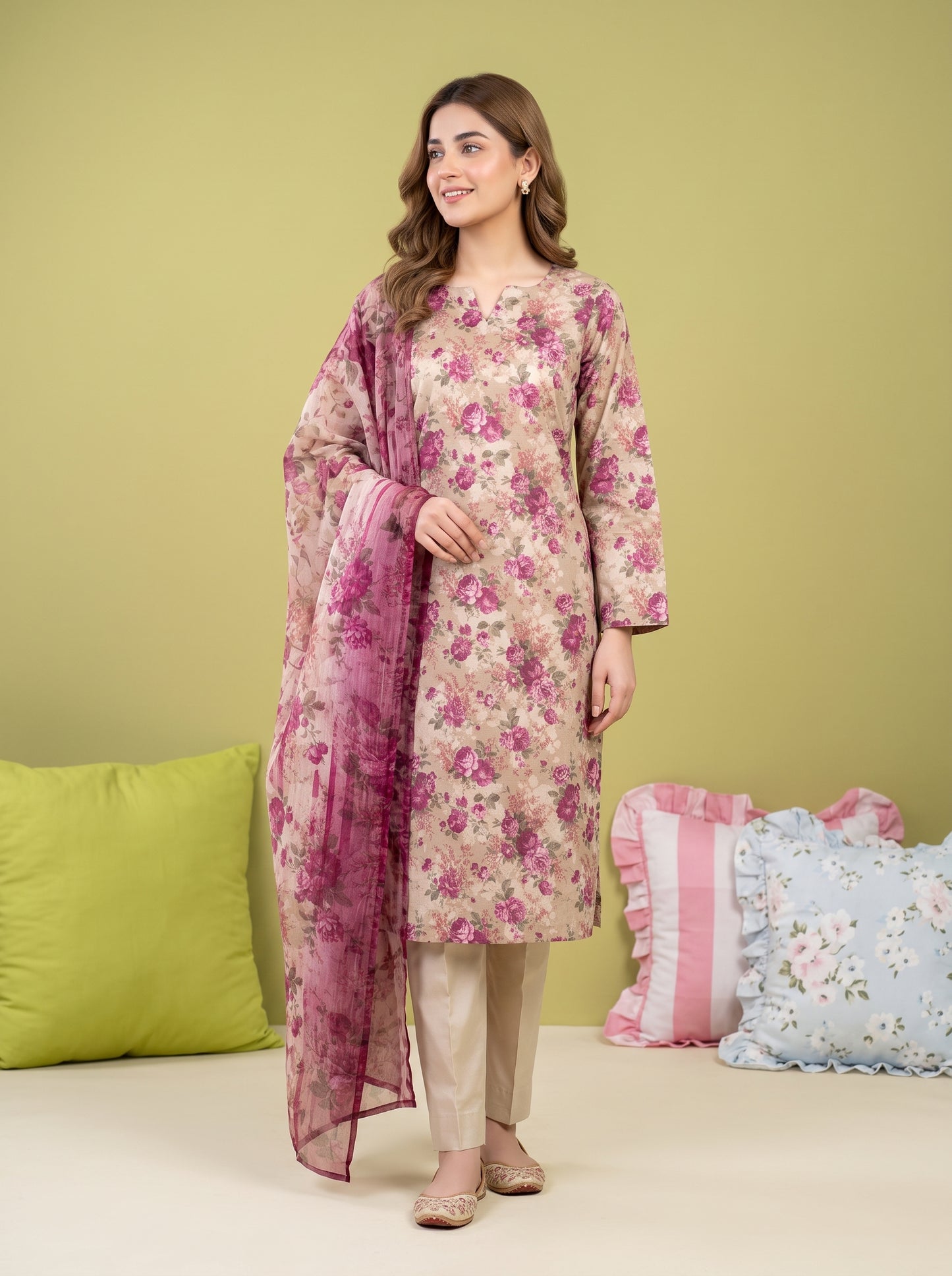 KHOYA 3pcs Un-Stitched Printed Lawn [D-5429]