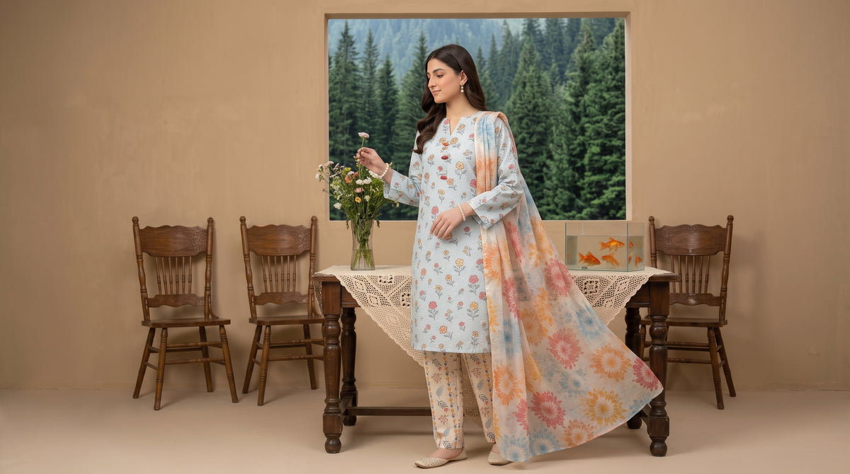 HAYAL V1 Stitched Emb Printed Lawn [D-4516]