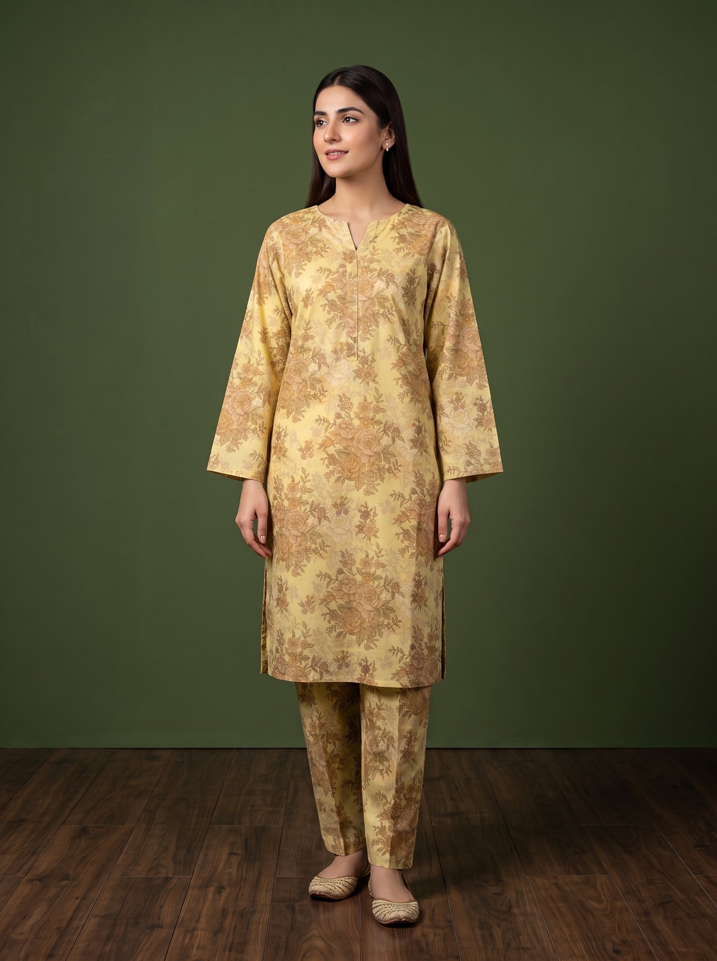 Elyora 2pcs Stitched Printed Cotton [D-4358]