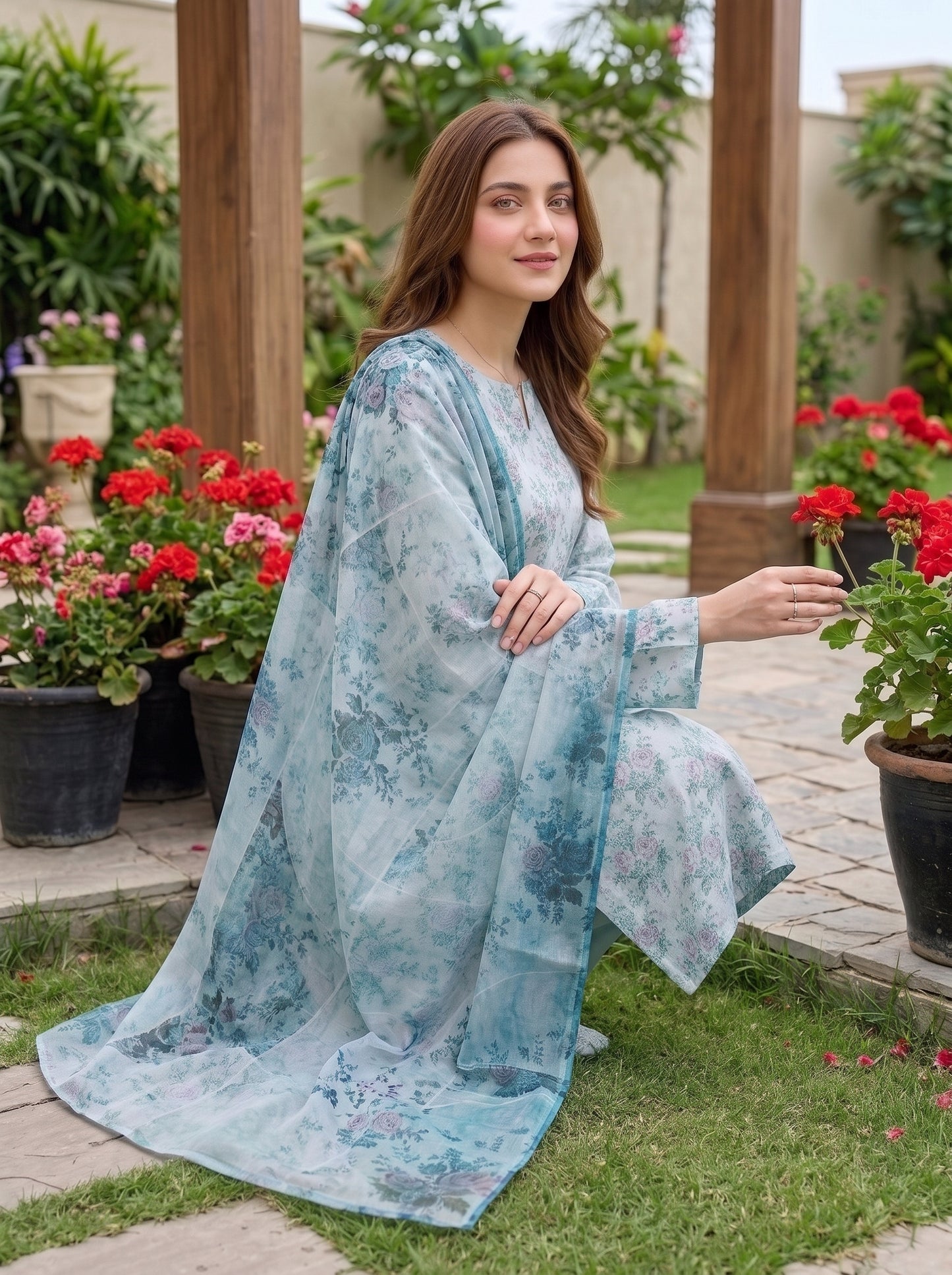 ZARNAB 3pcs Un-Stitched Printed Lawn [D-5440]