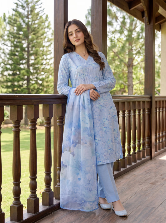 ZARNAB 3pcs Un-Stitched Printed Lawn [D-5437]