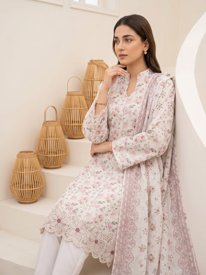 CALIA 3pcs Un-Stitched Emb Printed Staple [D-6065]