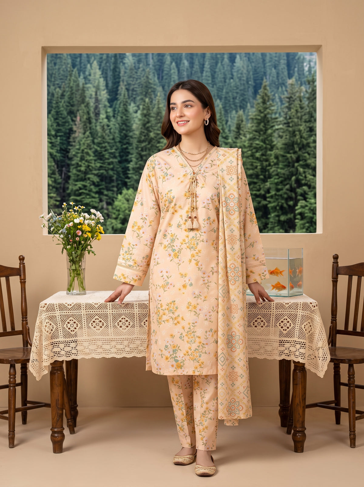 HAYAL V2 Stitched Emb Printed Lawn [D-4523]