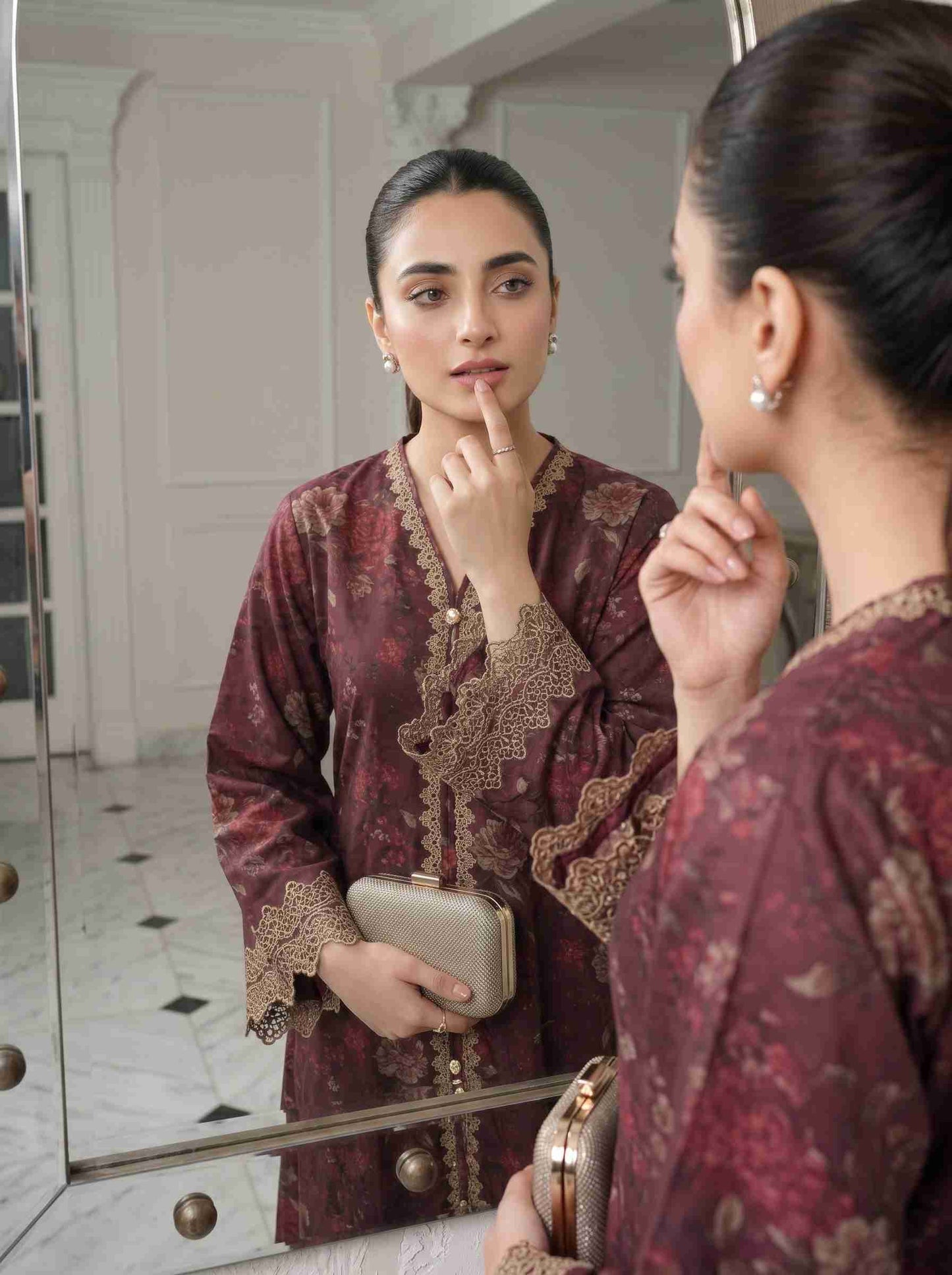 JAHAAN 2pcs Stitched Emb Printed Lawn [D-3890]
