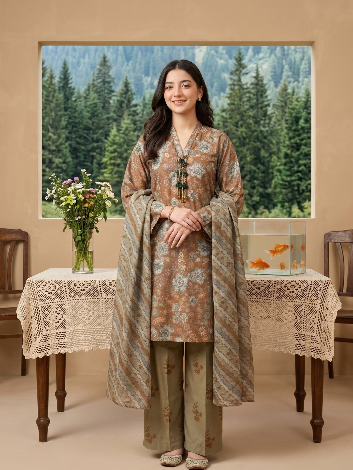 HAYAL V2 Stitched Emb Printed Lawn [D-4521]