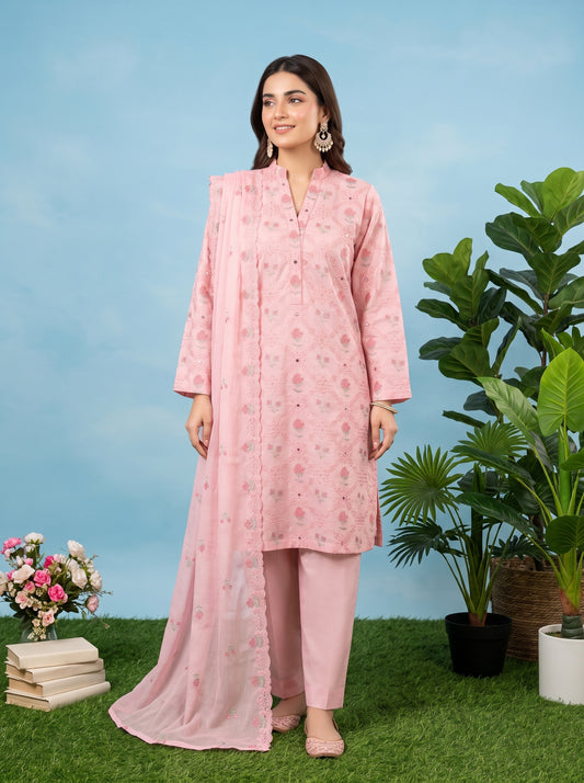 SOFIA 3pcs Un-Stitched Emb Cambric [D-4892]