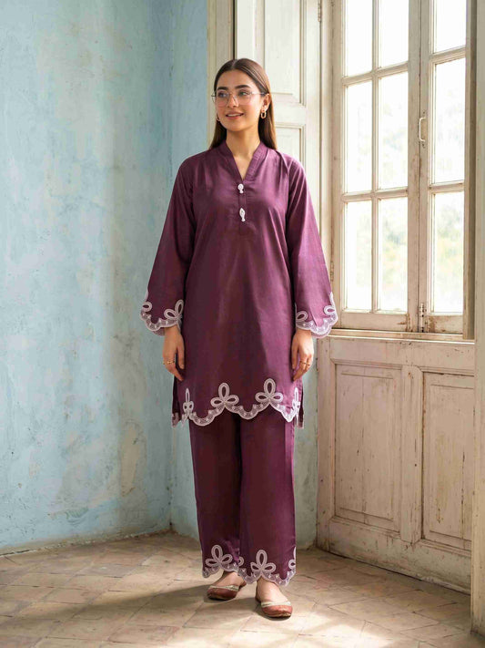 PAIMANA 2pcs Stitched Emb Cotton [D-4411]