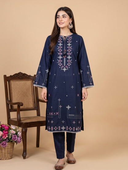 NAIMAAH 2pcs Stitched Emb Cotton [D-5154]