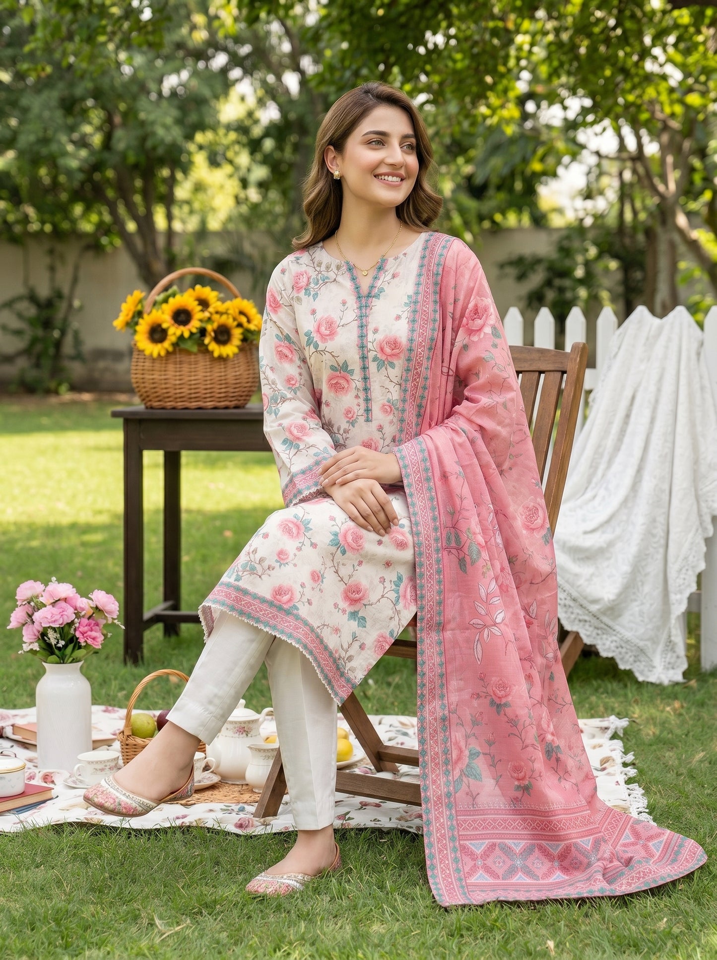 Mirage Stitched Digital Printed Lawn [D-4167]