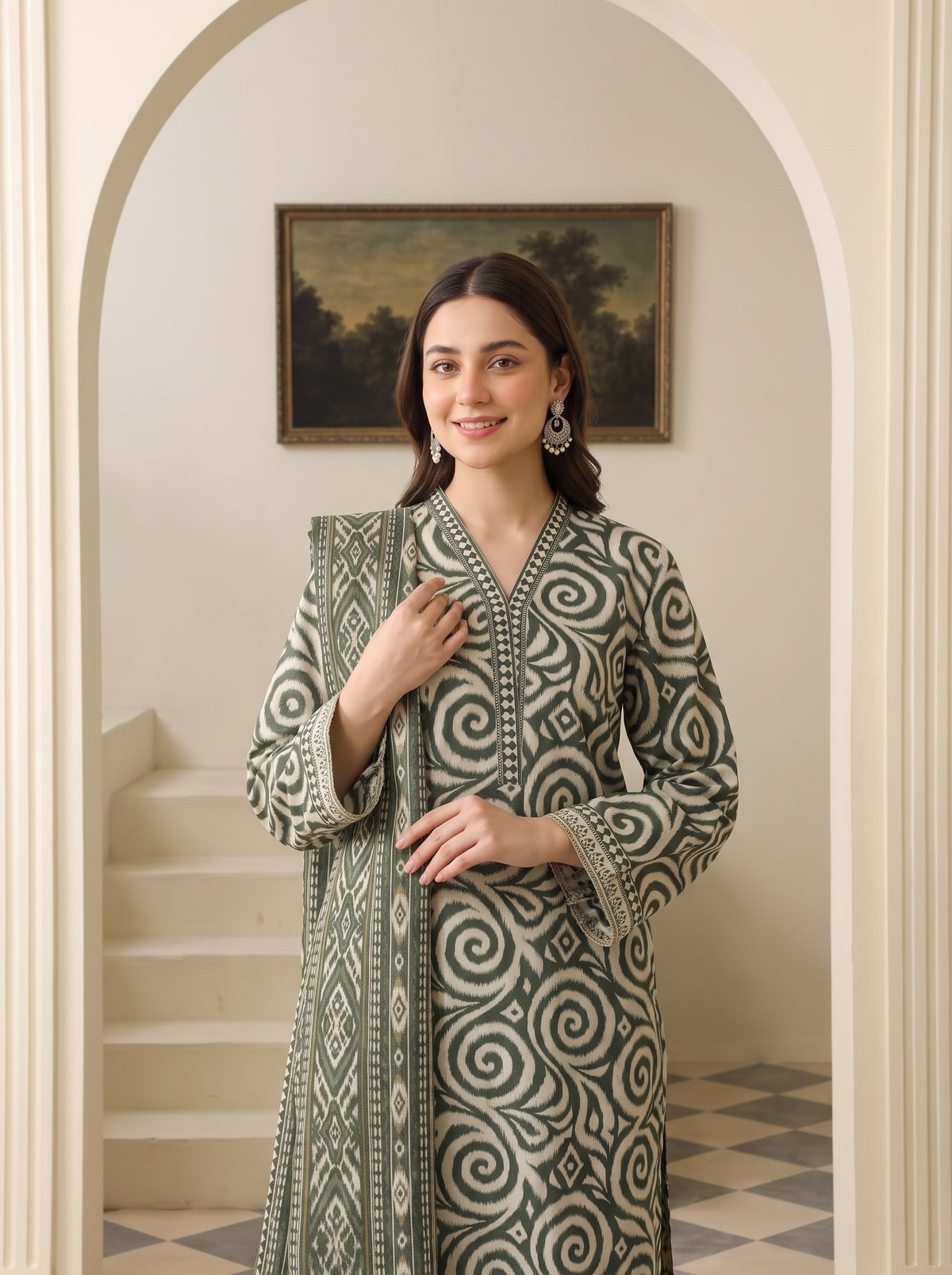 MAHRUKH 3pcs UN-Stitched Printed Khaddar [D-6151]